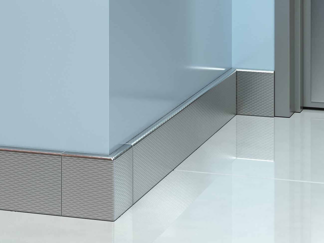 BBSP-4SS Patterned Stainless Steel Baseboard