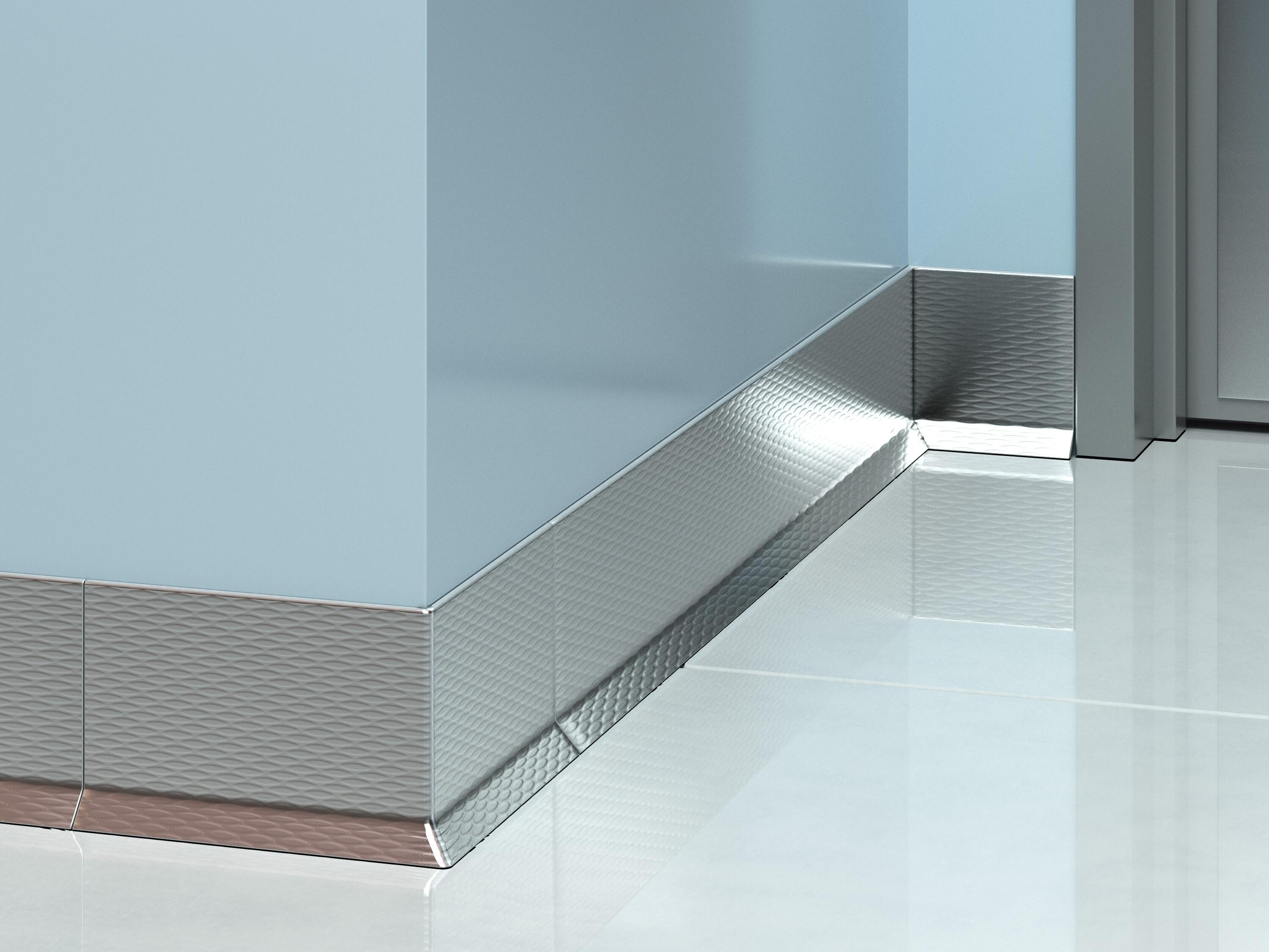 Patterned Stainless Steel Wall Base