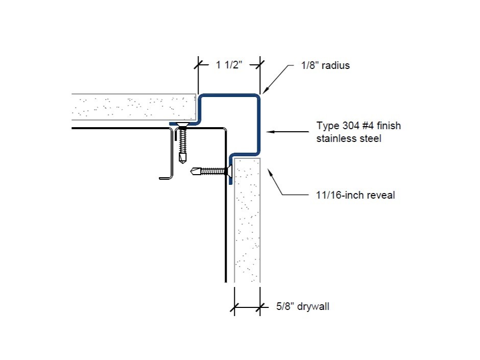 CG-150 | 1 1/2-inch wing; 90-deg; 1/8-inch radius-Specifications
