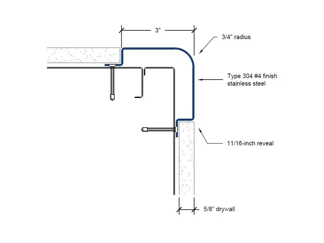 CG-305 | 3-inch wing; 90-deg; 3/4-inch radius-Specifications