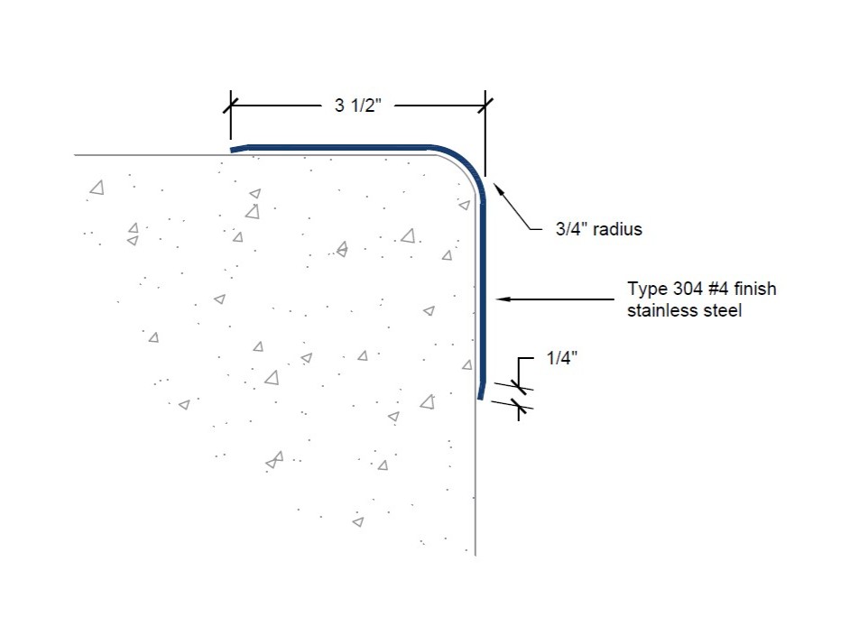 CG-55 | 3 1/2-inch wing; 90-deg; 3/4-inch radius-Specifications