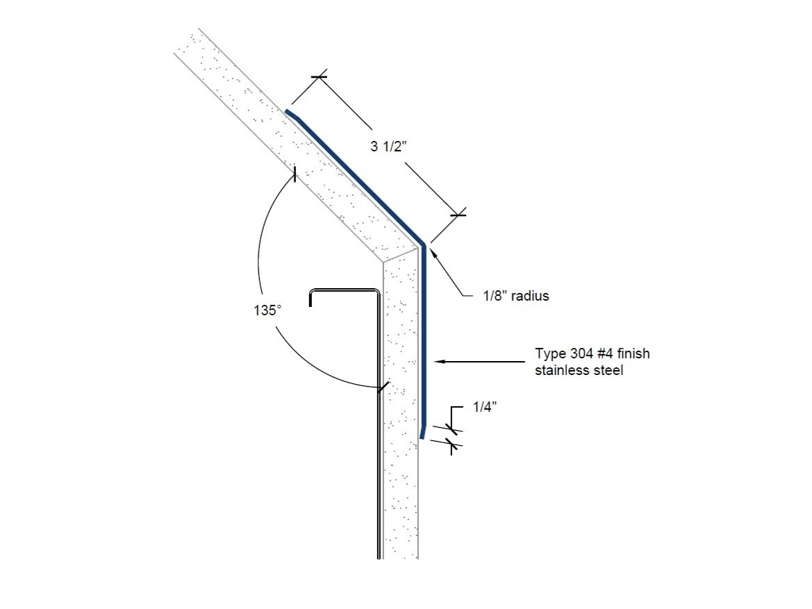 CG-60 | 3 1/2-inch wing; 135-deg; 1/8-inch radius-Specifications