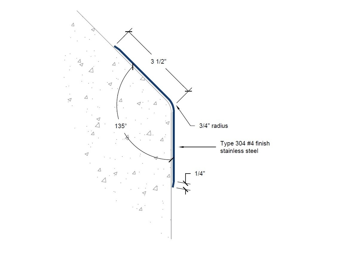 CG-65 | 3 1/2-inch wing; 135-deg; 3/4-inch radius-Specifications
