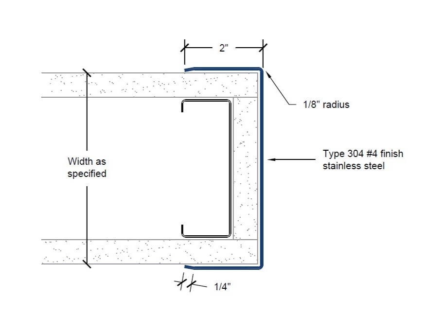 CG-51-EW | 2-inch wings; 1/8-inch radius-Specifications